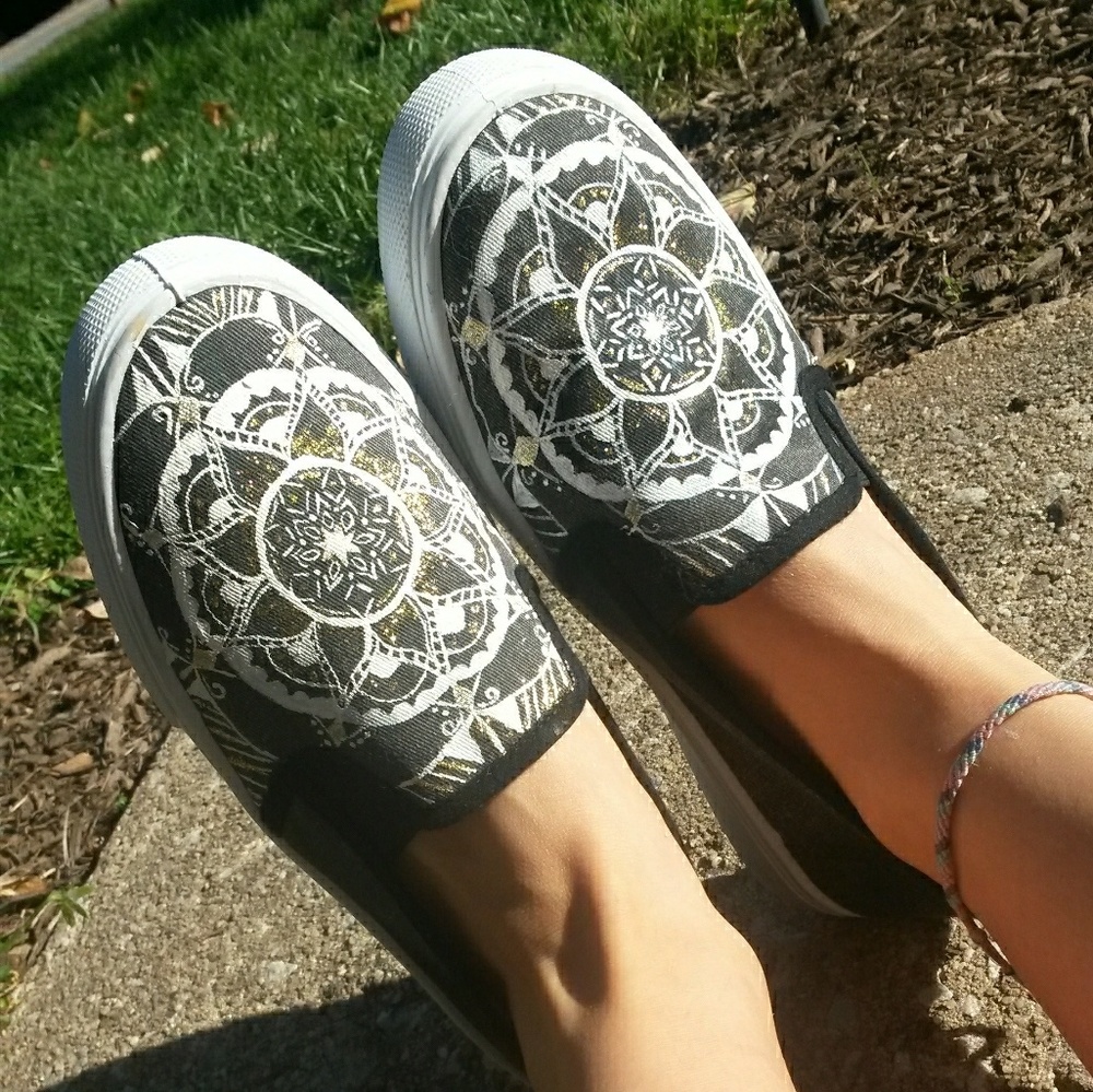 Womans custom Mandala shoes
